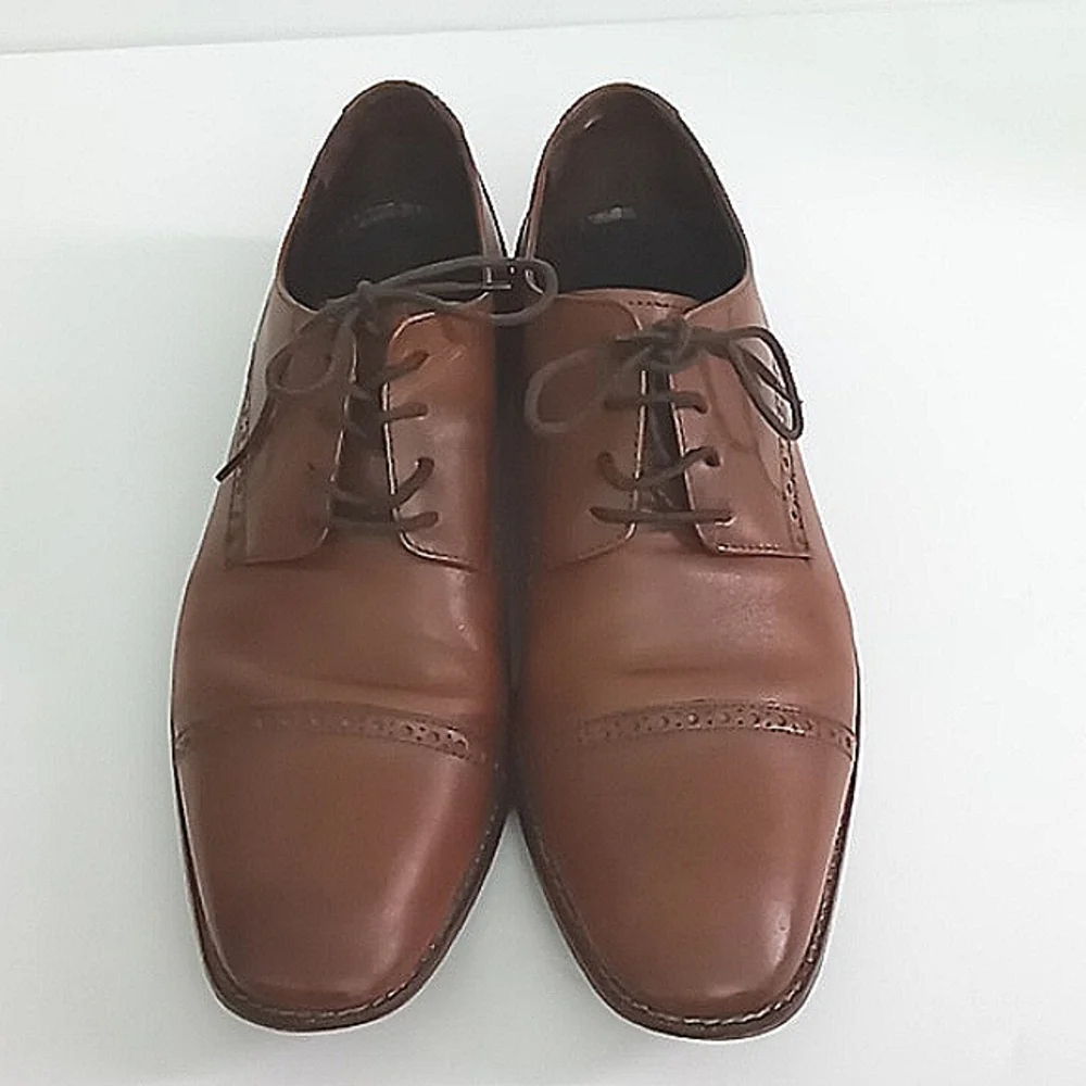 Florsheim Dress Shoes Men's Size 11‎ D Brown Leather Castellano Cap Toe Oxford